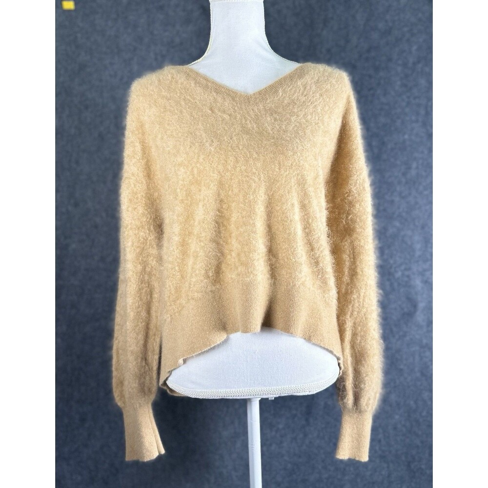 J.Crew Sz 2X Luxe Brushed Cashmere V-neck Sweater In Camel Brown